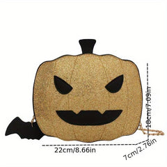 Halloween Pumpkin Devil Crossbody Bag Glitter Ghost Novelty Trick Or Treat Purse