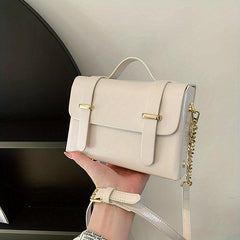 Small Chain Messenger Bag Solid Crossbody Bag Women's Sweet Handbags