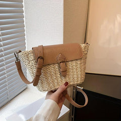Straw Woven Crossbody Bag Boho Style Shoulder Bag