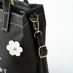 Flower & Rivets Decor Crossbody Bag Satchel Bag