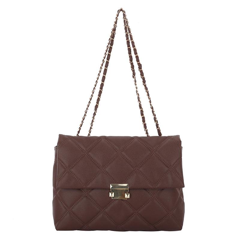 Argyle Quilted Crossbody Bag Women's Chian Shoulder Bag