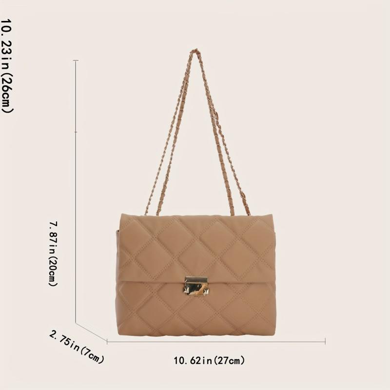 Argyle Quilted Crossbody Bag Women's Chian Shoulder Bag