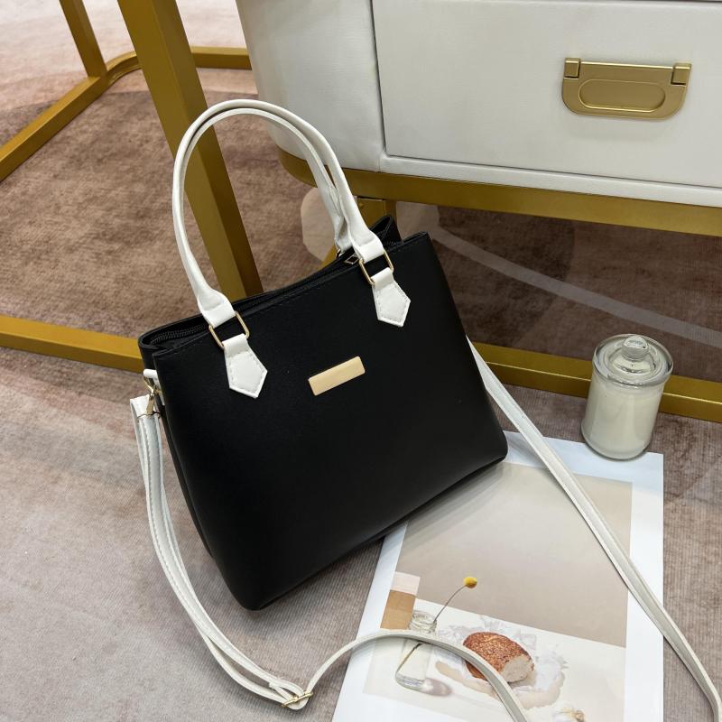 Minimalist PU Crossbody Bag Top Handle Tote Bag Women's Casual Handbag