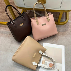 Minimalist PU Crossbody Bag Top Handle Tote Bag Women's Casual Handbag