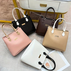 Minimalist PU Crossbody Bag Top Handle Tote Bag Women's Casual Handbag