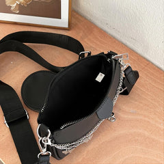 Butterfly Chain Crossbody Bag with Mini Wallet Set