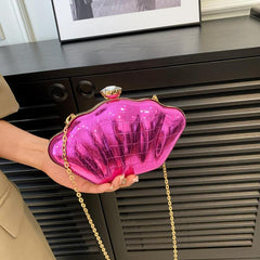 Crocodile Pattern Shell Crossbody Bag & Purse