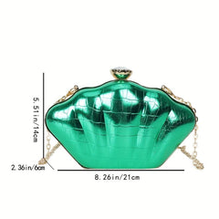 Crocodile Pattern Shell Crossbody Bag & Purse