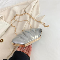 Crocodile Pattern Shell Crossbody Bag & Purse