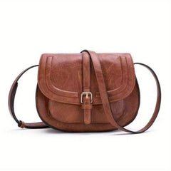 Vintage Crossbody Saddle Bag Retro Vegan Shoulder Bag