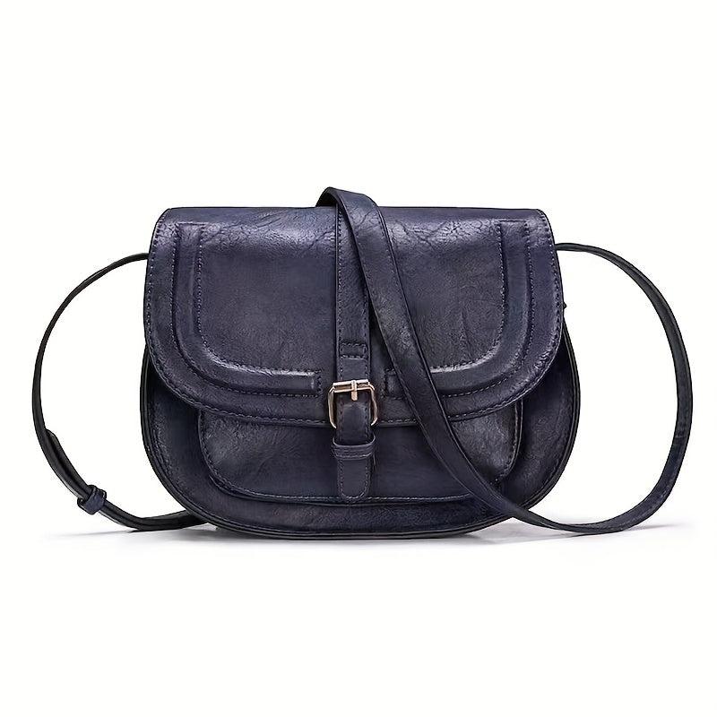Vintage Crossbody Saddle Bag Retro Vegan Shoulder Bag