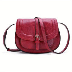 Vintage Crossbody Saddle Bag Retro Vegan Shoulder Bag