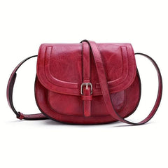 Vintage Crossbody Saddle Bag Retro Vegan Shoulder Bag