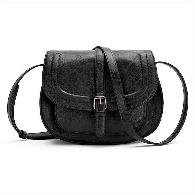 Vintage Crossbody Saddle Bag Retro Vegan Shoulder Bag