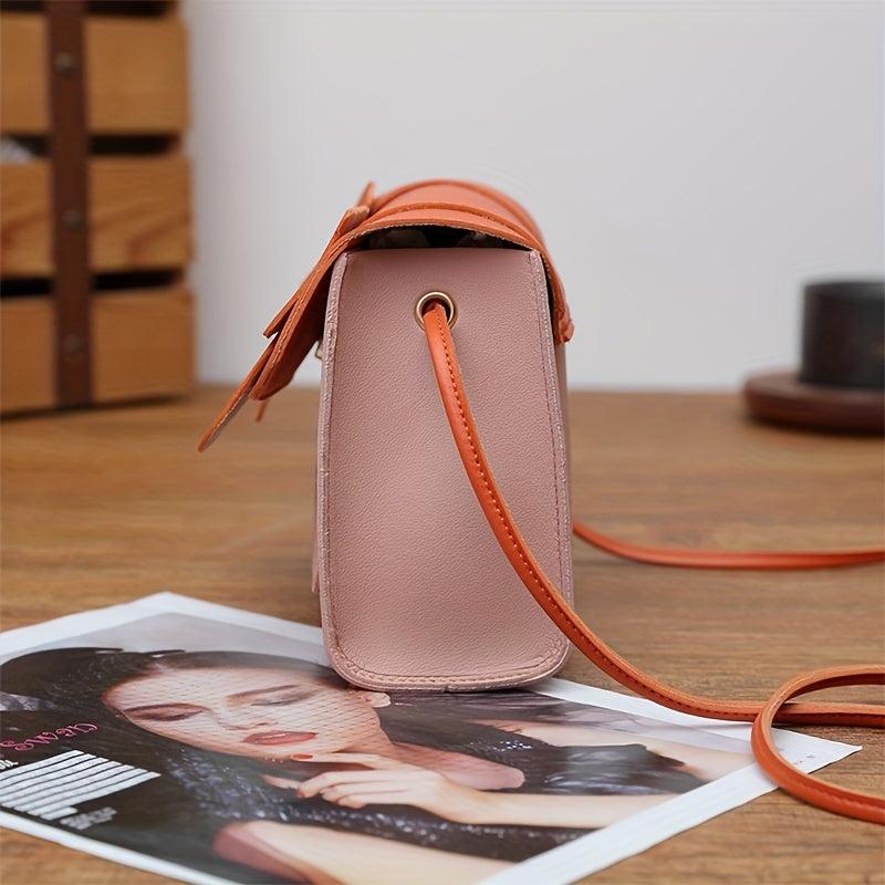 Colorblock Square Flap Bag Crossbody All Match Women's Purse