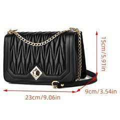Quilted Square Crossbody Bag Women's Shoulder Bag Handbag Purse