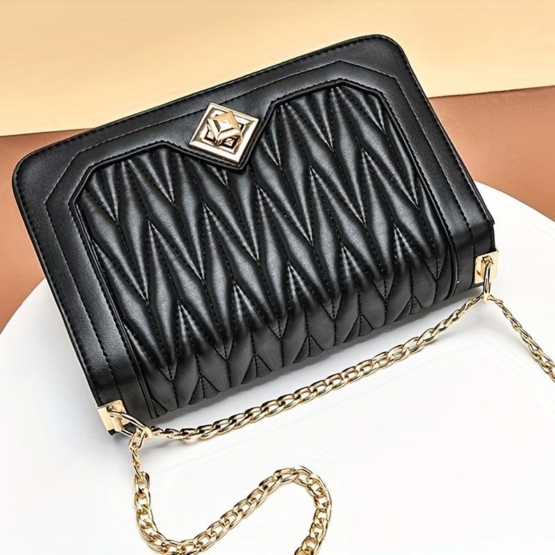 Quilted Square Crossbody Bag Women's Shoulder Bag Handbag Purse