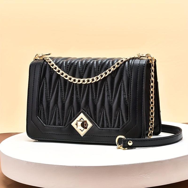 Quilted Square Crossbody Bag Women's Shoulder Bag Handbag Purse