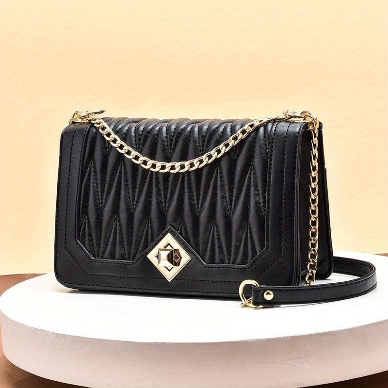 Quilted Square Crossbody Bag Women's Shoulder Bag Handbag Purse