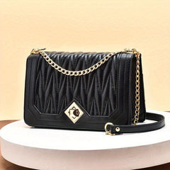 Quilted Square Crossbody Bag Women's Shoulder Bag Handbag Purse