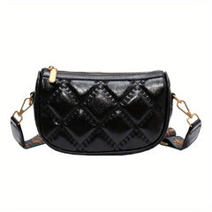 Vintage Crossbody Bag Ethnic Style Strap Argyle Embroidery Purse