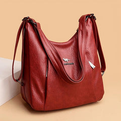 Metal Decor Hobo Bag Large Capacity Shoulder Backpack
