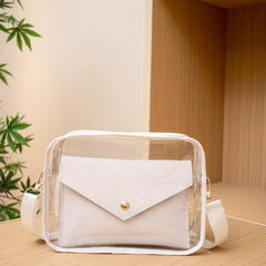 Transparent Crossbody Bag Waterproof PVC Square Bag Stadium Approved