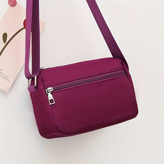 Flower Embroidery Crossbody Bag Lightweight Pockets Purse