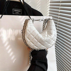 Quilted Detail Chain Crossbody Bag Women's Shoulder Bag