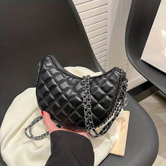 Quilted Detail Chain Crossbody Bag Women's Shoulder Bag