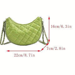 Quilted Detail Chain Crossbody Bag Women's Shoulder Bag