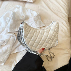 Quilted Detail Chain Crossbody Bag Women's Shoulder Bag