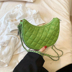Quilted Detail Chain Crossbody Bag Women's Shoulder Bag