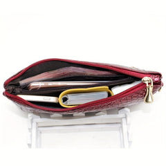 Crocodile Pattern Crossbody Bag PU Leather Shoulder Phone Bag