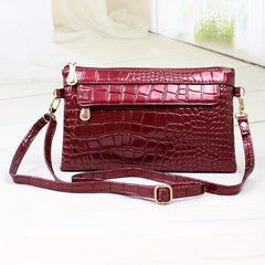 Crocodile Pattern Crossbody Bag PU Leather Shoulder Phone Bag