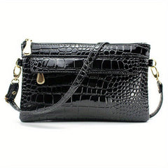 Crocodile Pattern Crossbody Bag PU Leather Shoulder Phone Bag