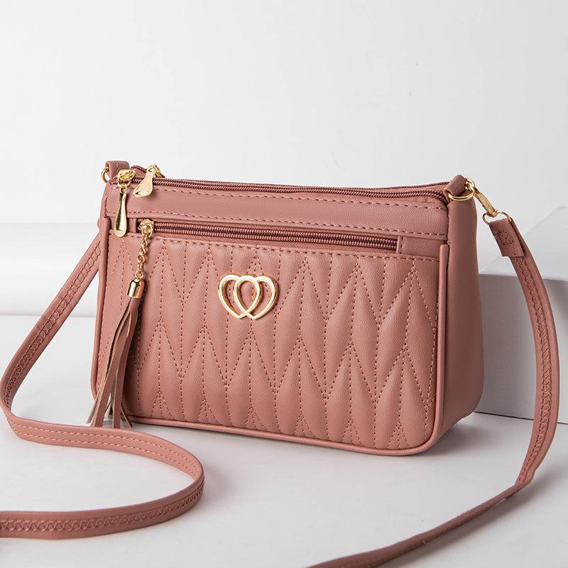 Chevron Quilted Crossbody Bag PU Shoulder Bag Women's Casual Handbag