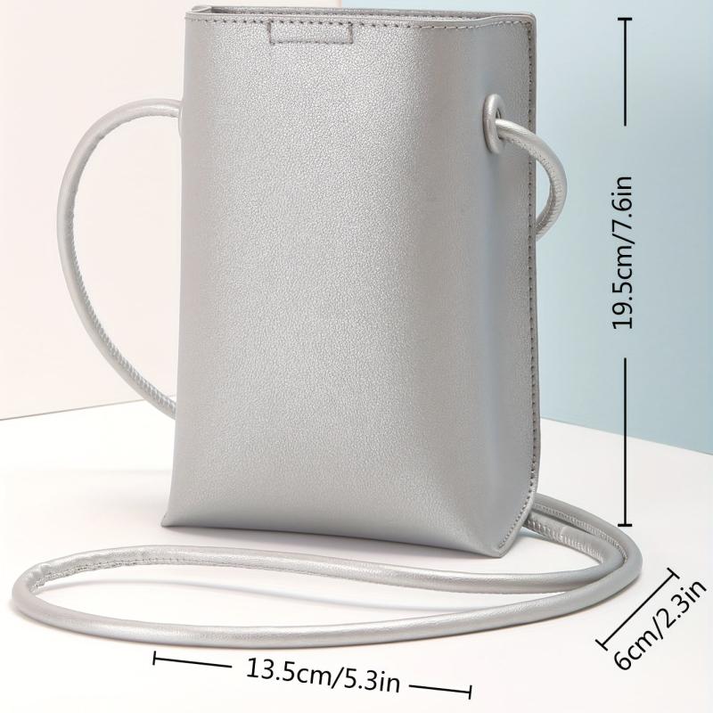 Mini Crossbody Bag Women Bucket Bag Solid Shoulder Purse