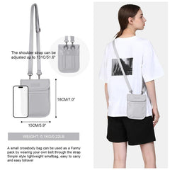 Casual Minimalist Crossbody Bag Nylon Storage Shoulder Bag Solid Carry On Bag