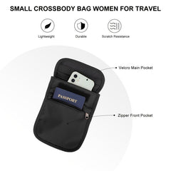 Casual Minimalist Crossbody Bag Nylon Storage Shoulder Bag Solid Carry On Bag