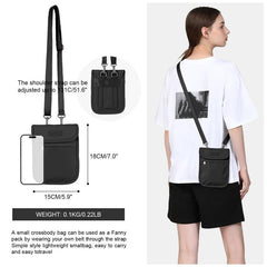 Casual Minimalist Crossbody Bag Nylon Storage Shoulder Bag Solid Carry On Bag
