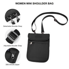 Casual Minimalist Crossbody Bag Nylon Storage Shoulder Bag Solid Carry On Bag