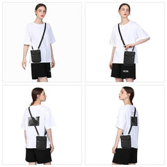 Casual Minimalist Crossbody Bag Nylon Storage Shoulder Bag Solid Carry On Bag