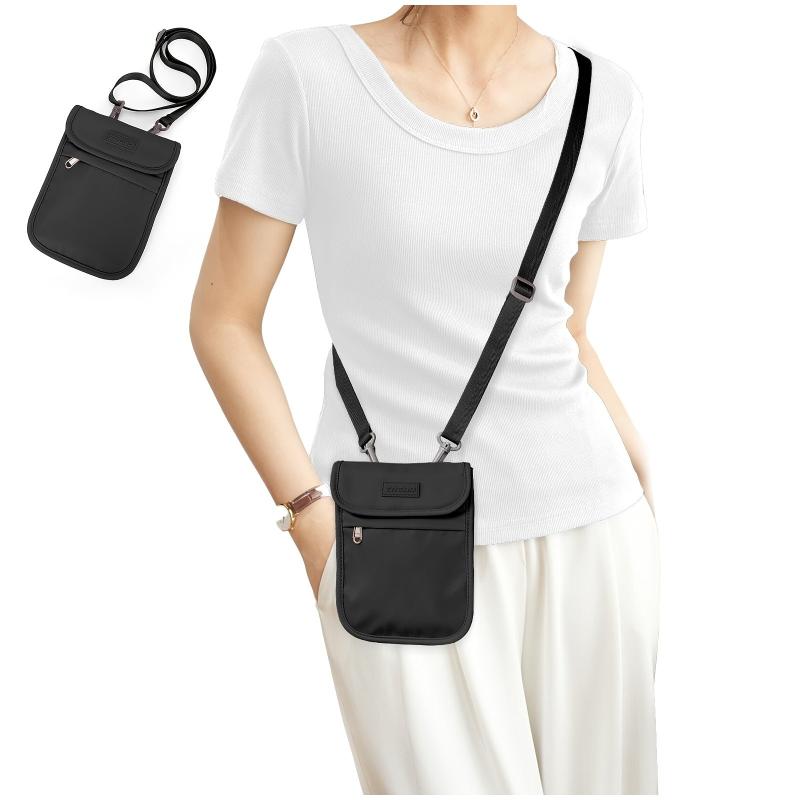 Casual Minimalist Crossbody Bag Nylon Storage Shoulder Bag Solid Carry On Bag