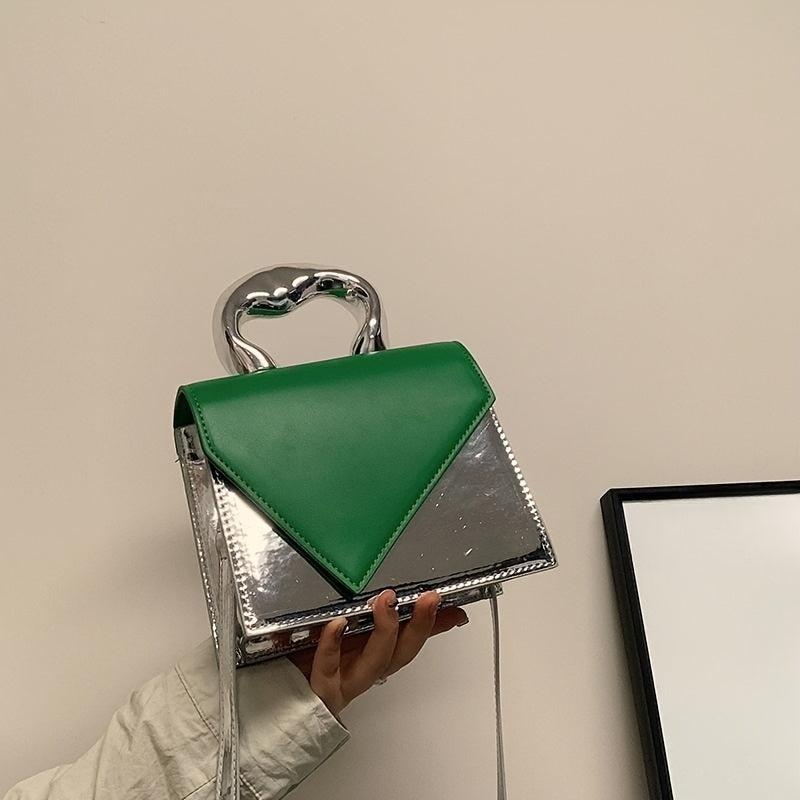 Stylish Colorblock Square Crossbody Bag