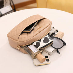 Quilted Square Crossbody Bag Handbag Women's Casual Purse