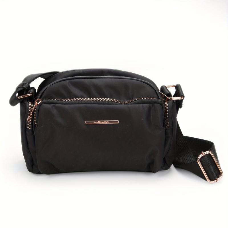 Small Zipper Crossbody Bag Nylon Lightweight Messenger Bag