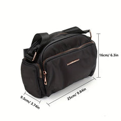 Small Zipper Crossbody Bag Nylon Lightweight Messenger Bag