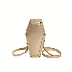 Gothic Coffin Shaped Crossbody Bag for Women