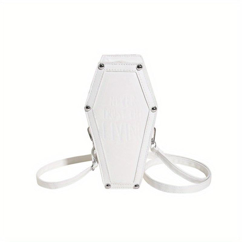 Gothic Coffin Shaped Crossbody Bag for Women